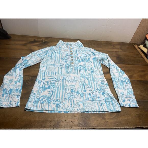 Lilly Pulitzer Captain Popover La Via Loca Jacket Blue Size Large - Picture 1 of 11